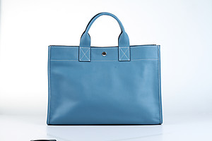Hermes mens bag 40CM medium blue silver hardware_4